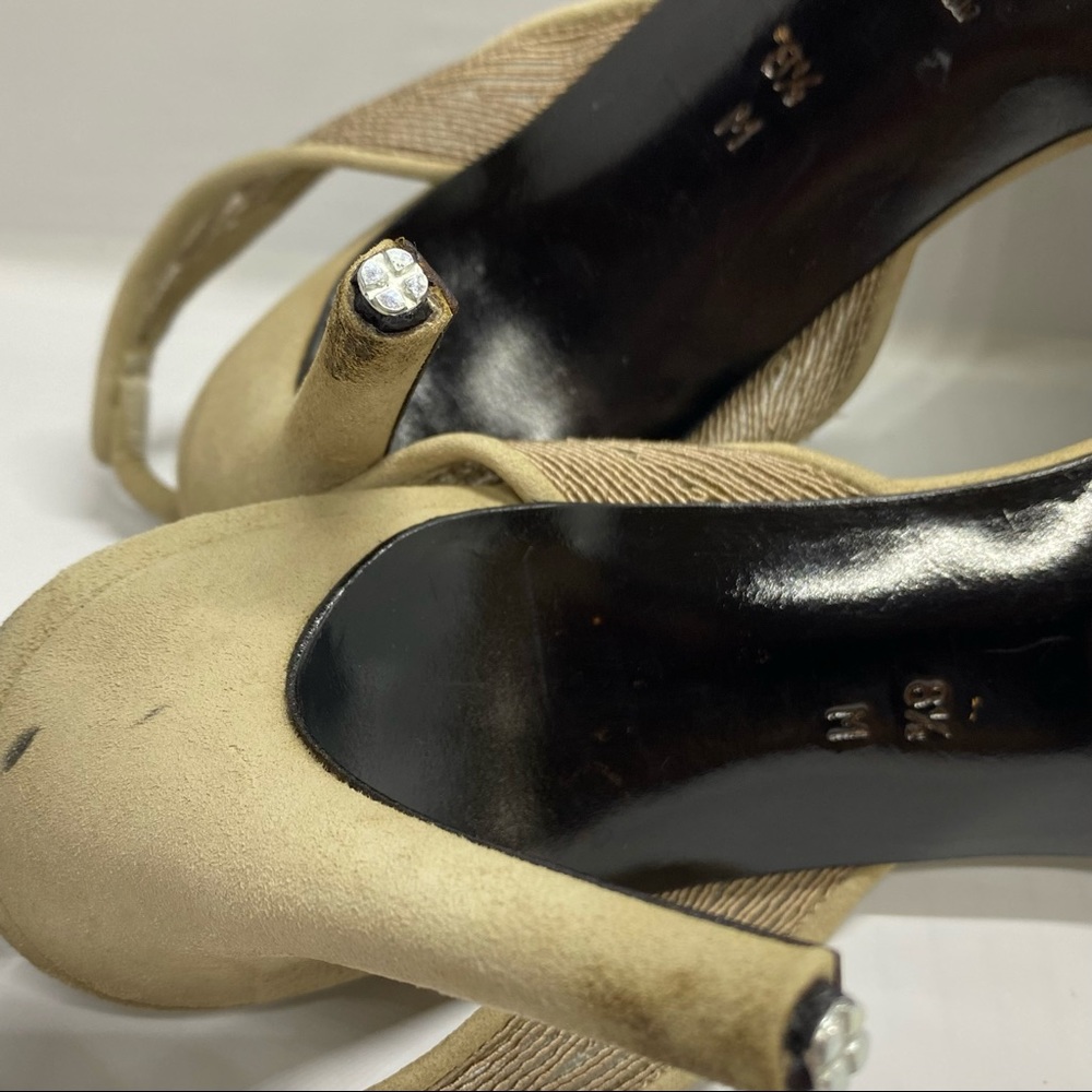 Yves Saint Laurent mesh gold heels 8.5 slingback - Picture 6 of 13